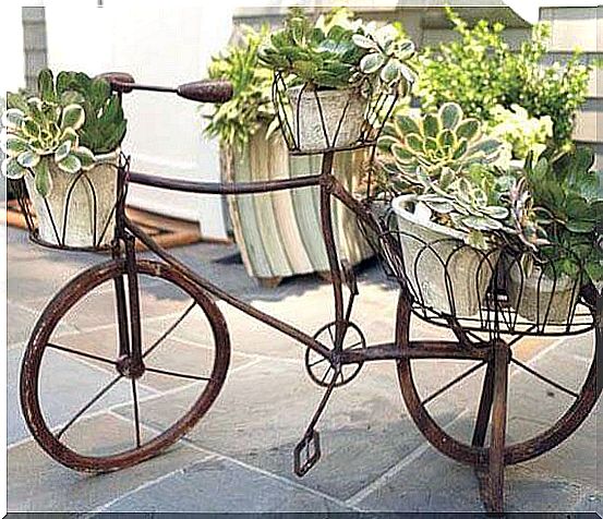 Recycle with a bicycle