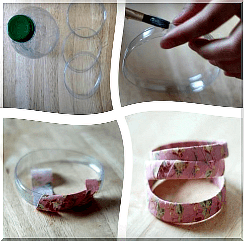 Recycle bracelets from plastic bottles