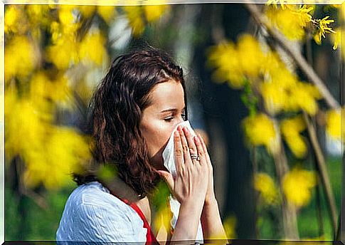 Woman with allergy 